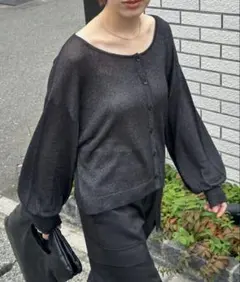 SELECT MOCA 黒 カーディガン F