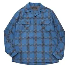 Subculture WOOL CHECK SHIRT Blue
