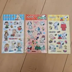 PEANUTS スヌーピー ぷくぷくシール 3枚セット 新品