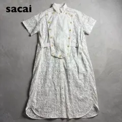 sacai スターレース　シャツドレス　ロングワンピースのサムネイル
