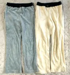 【長ズボン】グレー ベージュ 2色セット 110サイズ