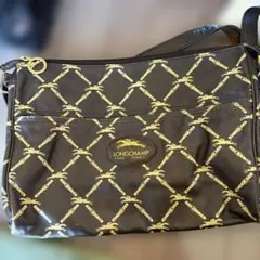 S612.6 LONGCHAMP ショルダーバッグ 総柄 ダークブラウンのサムネイル
