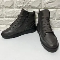 fitfitフィットフィット レザー ショートブーツ ハイカット スニーカー