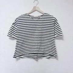 NÎMES ボーダー Tシャツ ボックスシルエット コットン 定番 夏のサムネイル