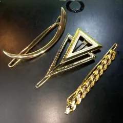 ブローチ　brooch　ヘアアクセサリー　ヘアピン　3点セット　おまとめ