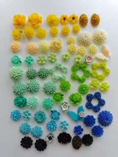 レプリカカボション70個セット　寒色系