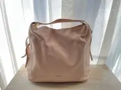 FURLA ピンク レザー ショルダーバッグ