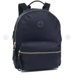 【美品】トリーバーチ リュック　ナイロン　レザー　ブラック