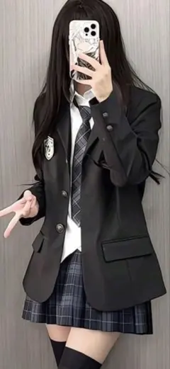 ブラックブレザー上着、使用済み