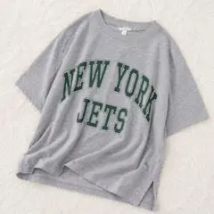 エイチアンドエム　オーバーサイズTシャツ　半袖　ビッグロゴ　春夏　グレー　XLのサムネイル