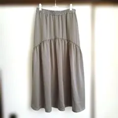 SEASON REASON フレアロングスカート カーキ