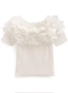 GRL チュールフリルテレコトップス[tw1144]