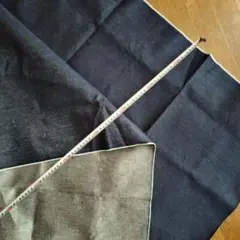 麻 生地 ネイビー 約126cm x 126cm