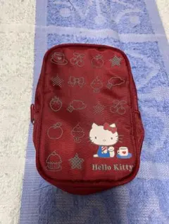 値下げ中！！ハローキティ 薄型ポーチ 赤
