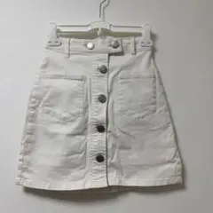 ミニタイトデニムスカート　白