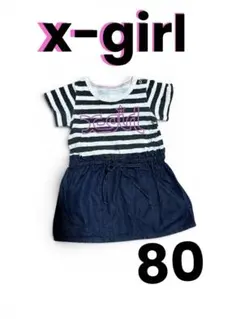 【美品】エックスガール　ベビー　ワンピース　サイズ80のサムネイル
