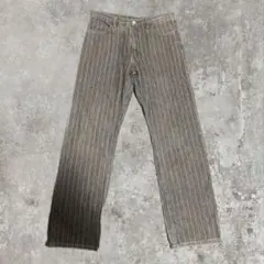 グレー系 ストライプデニムパンツ