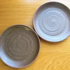 【再値下げ】DOUBLE DAY ブラウン陶器皿 2枚セット