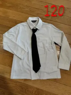 COMME CA ISM ネクタイ付き長袖シャツ 120