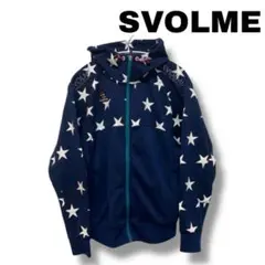 SVOLME★星柄 ネイビー パーカー