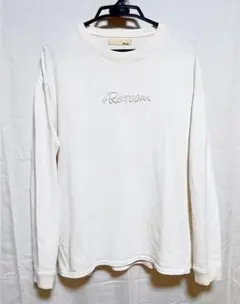 良好品 re:room オーバーサイズ 3Dロゴ 製品染め長袖Tシャツ リルーム