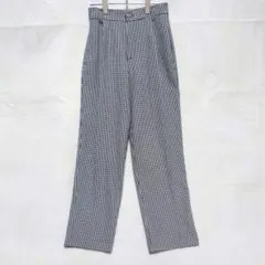 ザラ trf collection ギンガムチェック ストレート パンツ XS