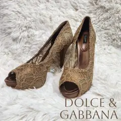 DOLCE&GABBANA オープントゥ ハイヒール パンプス 37.5のサムネイル