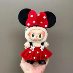ラブブ Labubu 着せ替え ミニーちゃん　コスプレ 服　17㎝　ディズニー