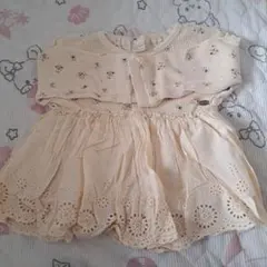 花柄刺繍付きドレス風トップス 　 テータテート