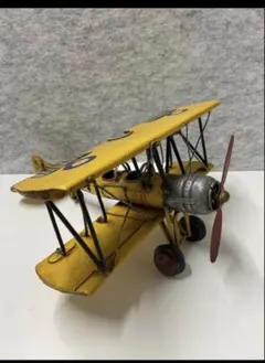木製 複葉機 模型 アンティーク 飛行機 オブジェ - メルカリ