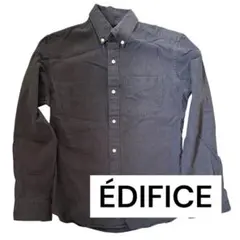 ÉDIFICE エディフィス シャツ 44 綿100% 日本製　ネイビーのサムネイル