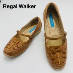 Regal Walker　フラットシューズ　甲ストラップ　24cmEEE　薄茶