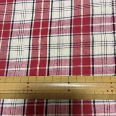 780生地　チェック柄ハギレ