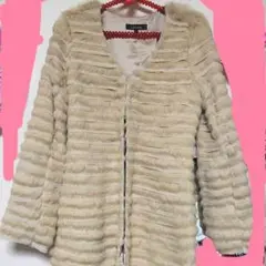 お値下げ リエンダ  ノーカラー ラビットファーコート