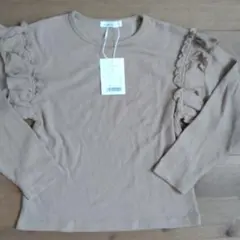 pairmanonペアマノン 袖フリルＴシャツ　ワッフル素材130