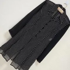 美品 昭和レトロ シアースリーブ ドット柄 シャツ ブラウス ロング丈 水玉のサムネイル