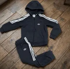 【上下セット】アディダス オリジナルス キッズ セットアップ 100cm 黒