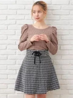 ツイードフレアスカート