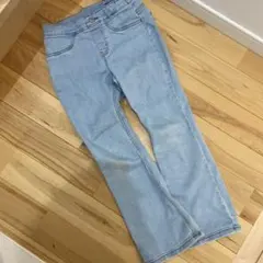 GU ライトブルーフレアパンツ 100cm~