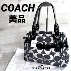 【美品 】　COACH　コーチ　ショルダーバッグ　シグネチャー ハンドバッグ