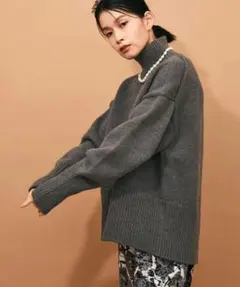 adam et pope タートルバックスリットニットプルオーバー