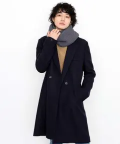 【STUDIOUS】ダブルクロスメルトンダブルチェスターコート