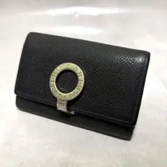 BVLGARI ブルガリ　6連　キーケース レザー　サークルロゴ　ブラックのサムネイル
