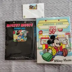 値下げ!ミッキーマウス レポートファイル アメリカンダイナー新品未使用 レトロ