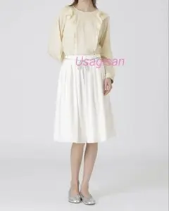 《新品 タグ付》ブルーレーベルクレストブリッジ　コットンライクフリルブラウス