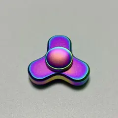 フィジェットトイ EDC ハンドスピナーミニ 超軽量　レインボー