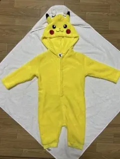 ピカチュウ フード付きロンパース 80-90cm