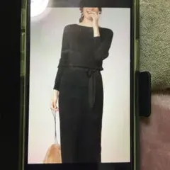 ナノユニバース毛玉レスニットロングワンピース