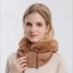 バラクラバ　ニット帽 ファー付 防寒具 フード 極暖ネックウォーマー バラクラバ