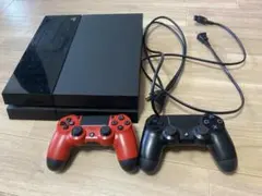 PlayStation 4 本体 赤黒コントローラー付き